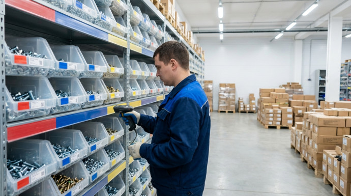 хранение крепежа на складе